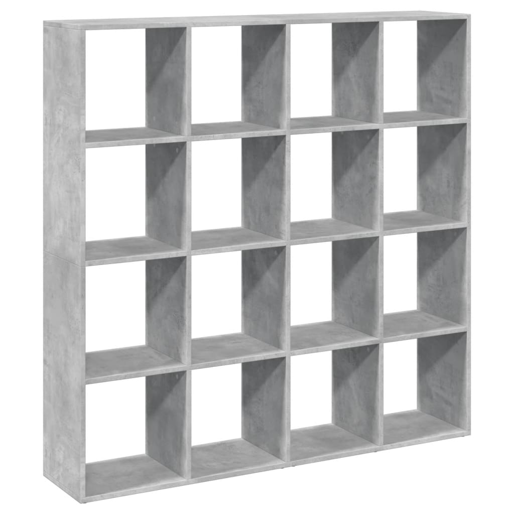 vidaXL Étagère à livres gris béton 137,5x29x137,5 cm en bois d'ingénierie