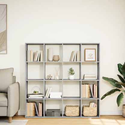 vidaXL Étagère à livres gris béton 137,5x29x137,5 cm en bois d'ingénierie