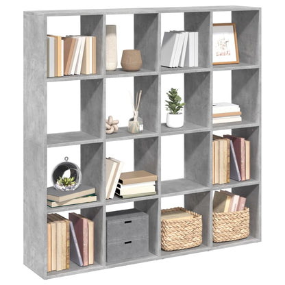 vidaXL Étagère à livres gris béton 137,5x29x137,5 cm en bois d'ingénierie