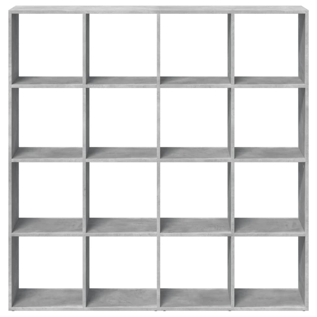 vidaXL Étagère à livres gris béton 137,5x29x137,5 cm en bois d'ingénierie