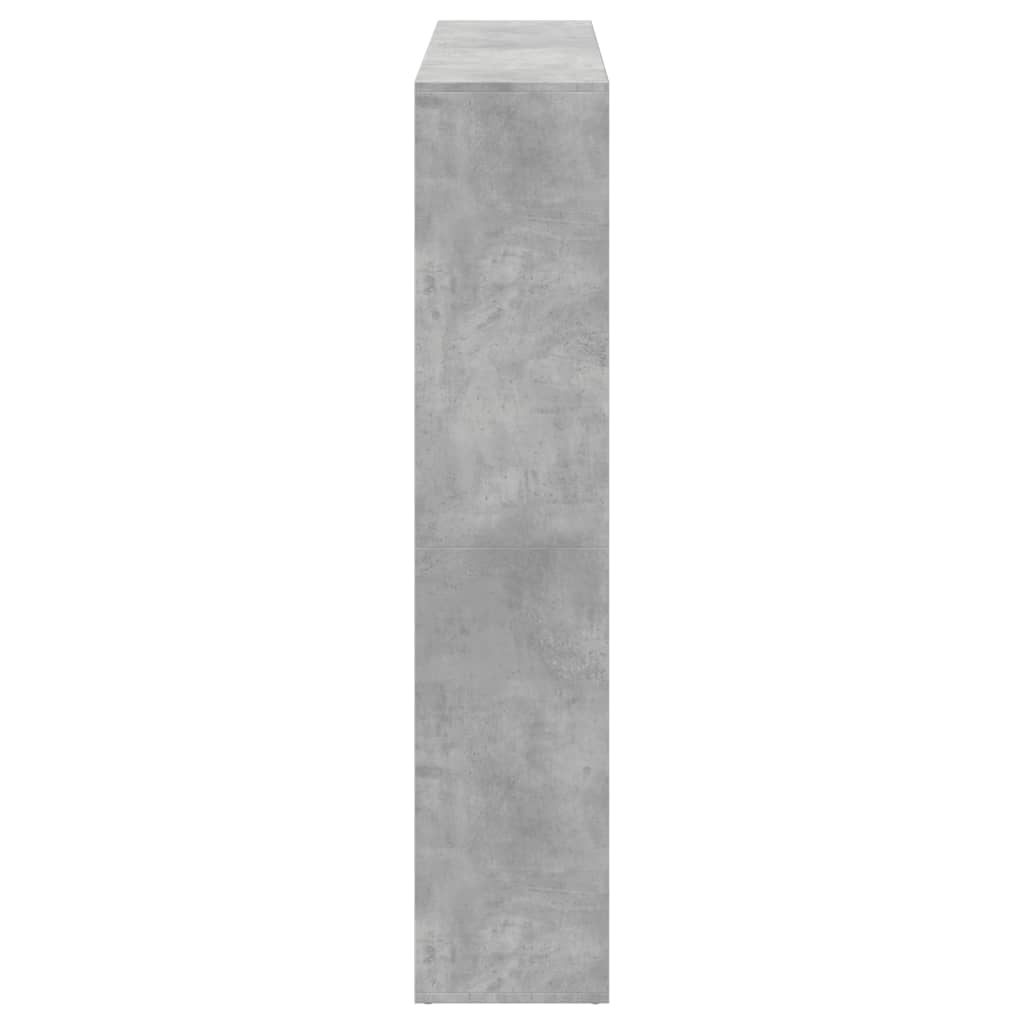 vidaXL Étagère à livres gris béton 137,5x29x137,5 cm en bois d'ingénierie