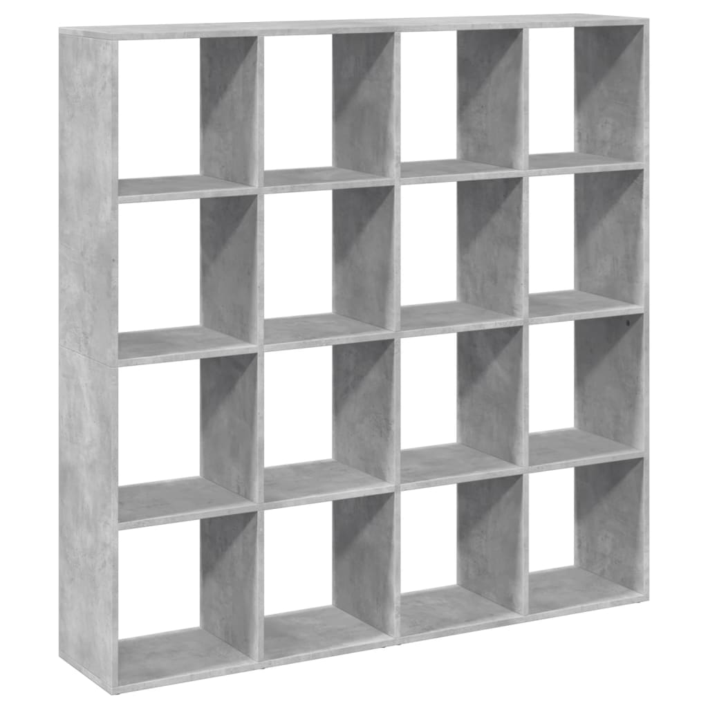 vidaXL Étagère à livres gris béton 137,5x29x137,5 cm en bois d'ingénierie