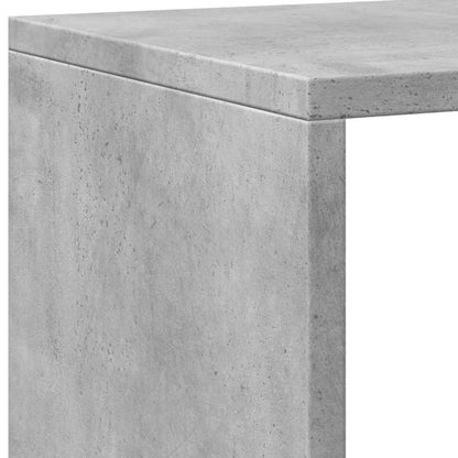 vidaXL Étagère à livres gris béton 137,5x29x137,5 cm en bois d'ingénierie