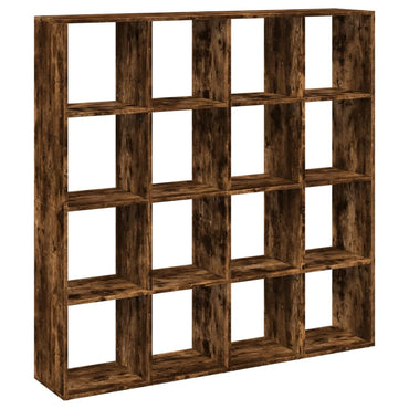 vidaXL Bibliothèque chêne fumé 137,5x29x137,5 cm Bois d'ingénierie