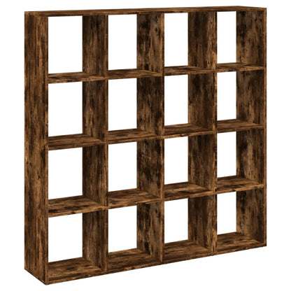 vidaXL Bibliothèque chêne fumé 137,5x29x137,5 cm Bois d'ingénierie