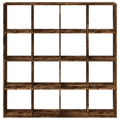 vidaXL Bibliothèque chêne fumé 137,5x29x137,5 cm Bois d'ingénierie