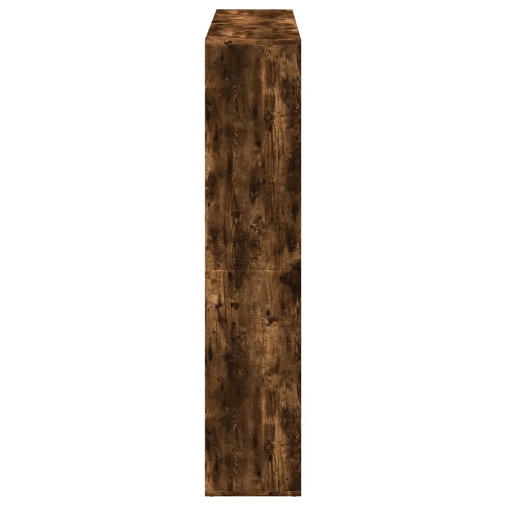 vidaXL Bibliothèque chêne fumé 137,5x29x137,5 cm Bois d'ingénierie