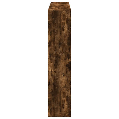 vidaXL Bibliothèque chêne fumé 137,5x29x137,5 cm Bois d'ingénierie
