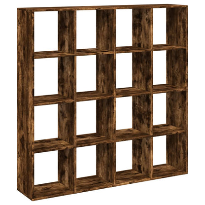 vidaXL Bibliothèque chêne fumé 137,5x29x137,5 cm Bois d'ingénierie