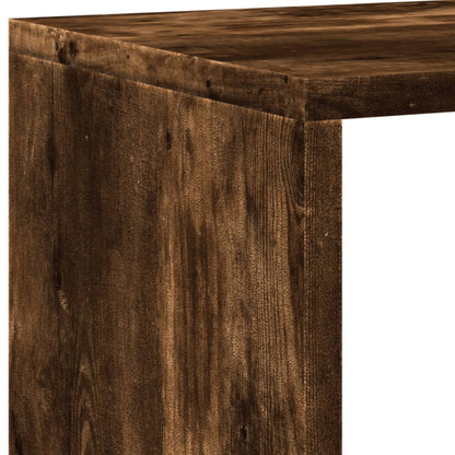 vidaXL Bibliothèque chêne fumé 137,5x29x137,5 cm Bois d'ingénierie