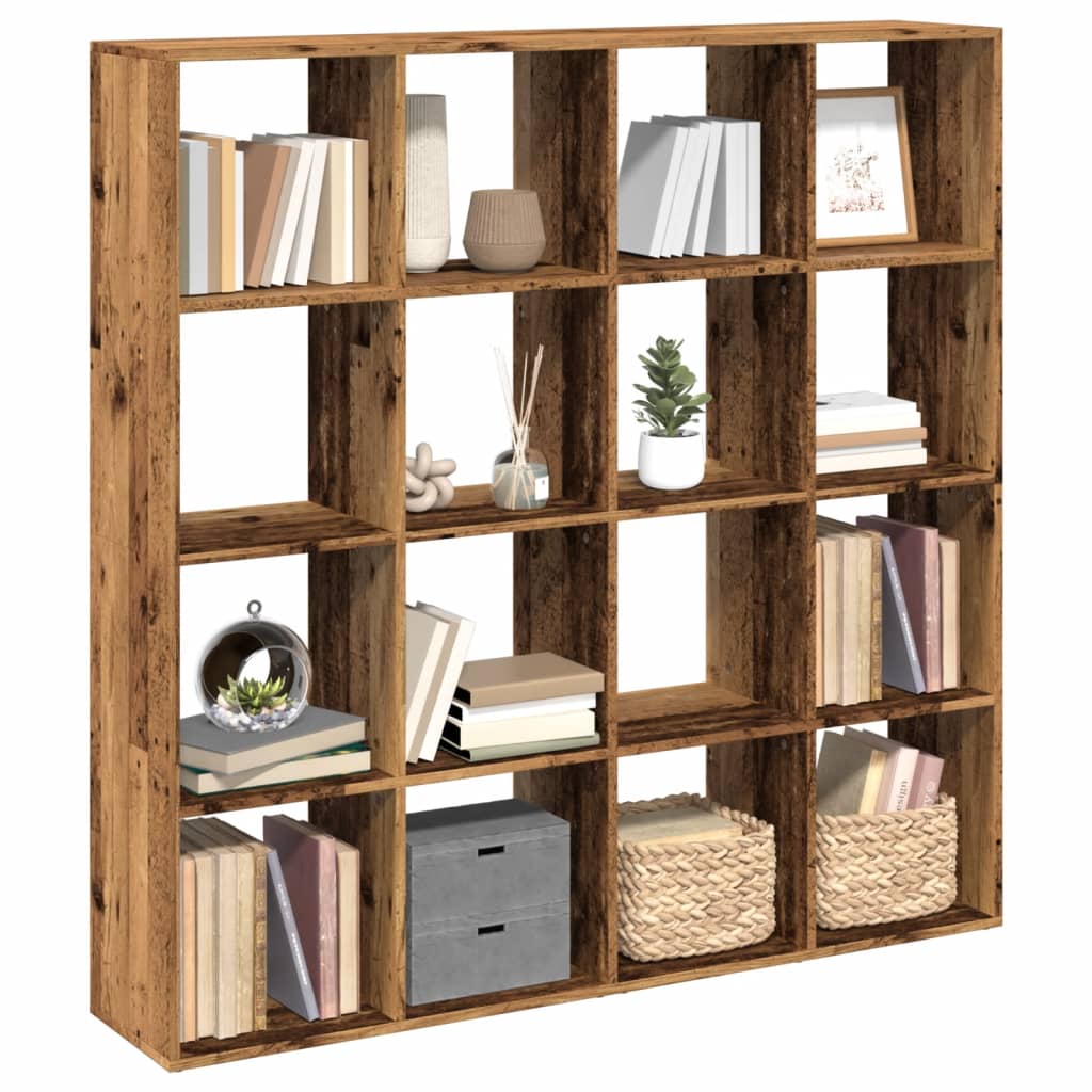 vidaXL Étagère à livres aspect bois recyclé 137,5x29x137,5 cm Bois d'ingénierie
