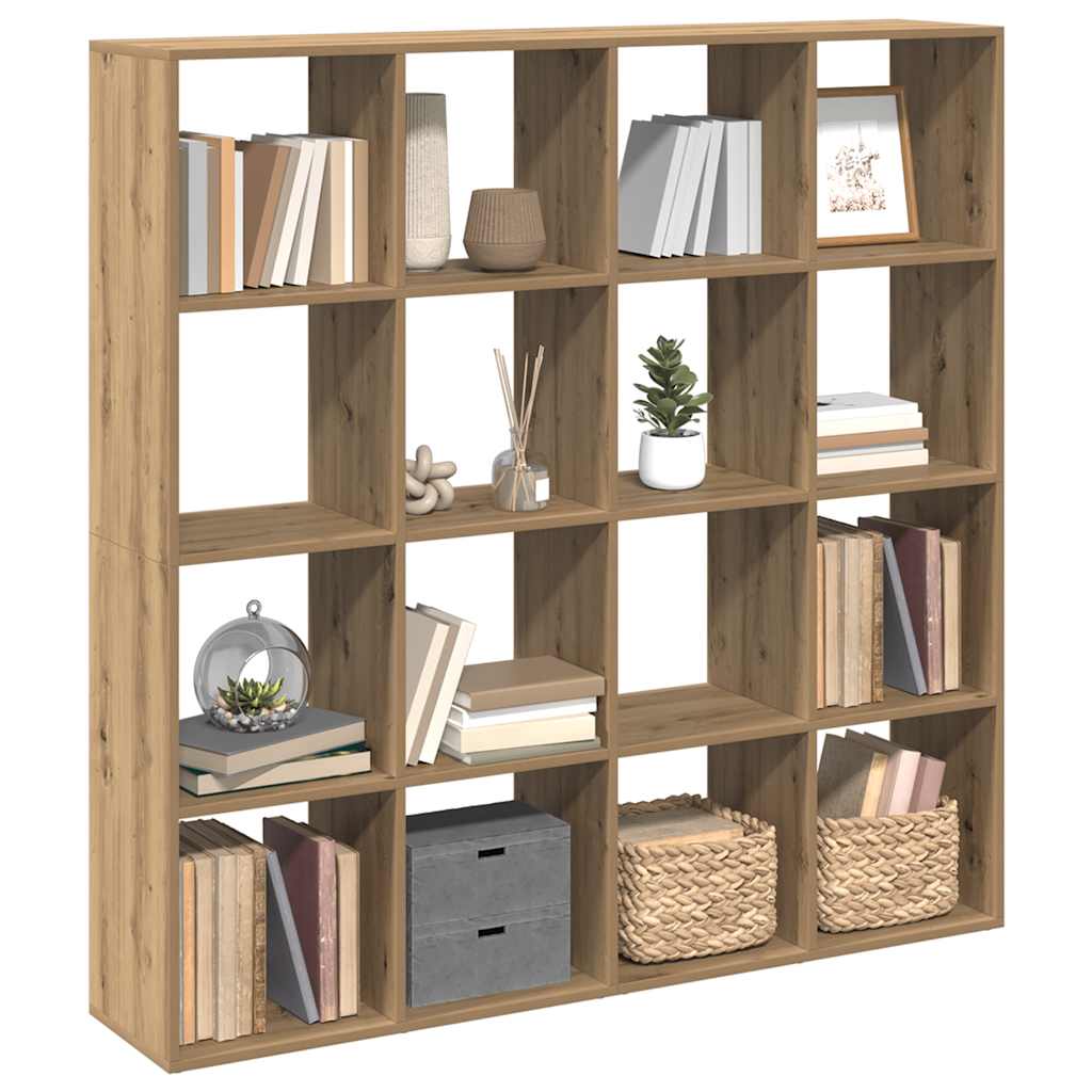 vidaXL Bücherregal Artisan-Eiche 137,5x29x137,5 cm Holzwerkstoff