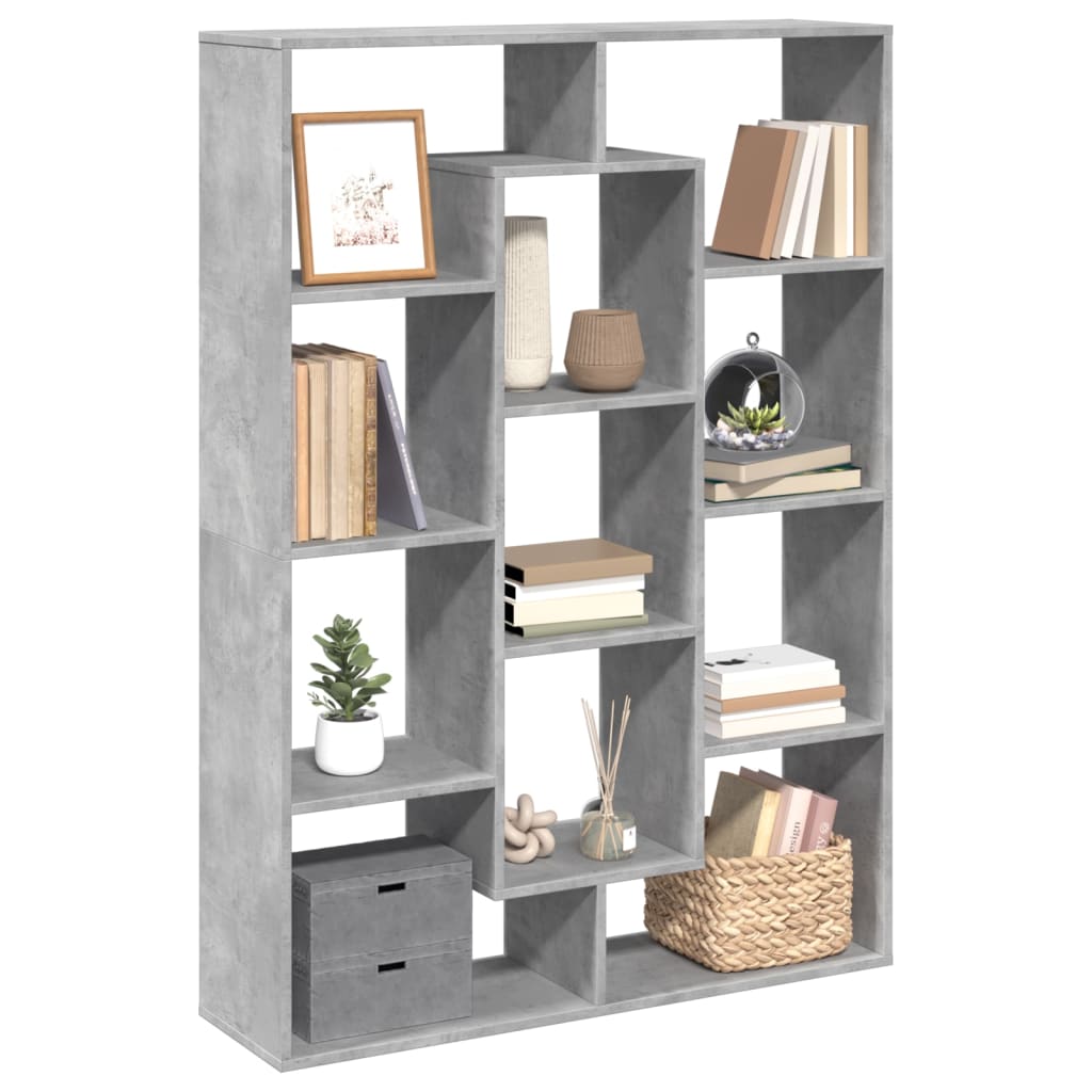vidaXL Bücherregal Betongrau 102x29x143 cm Holzwerkstoff