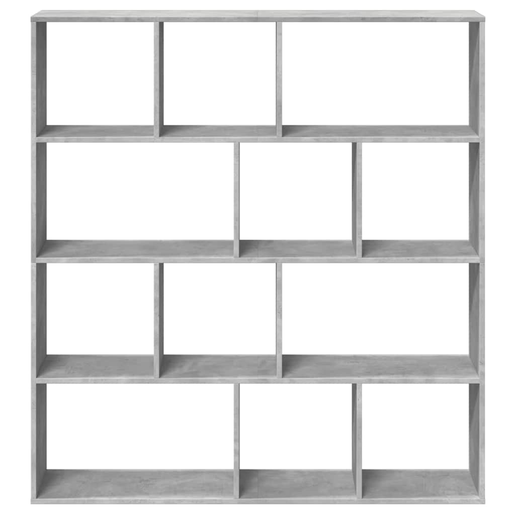 vidaXL Bücherregal Betongrau 132x29x141,5 cm Holzwerkstoff