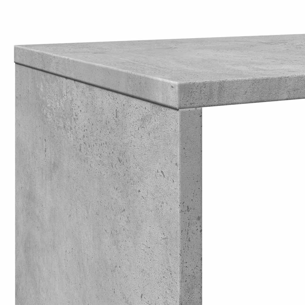 vidaXL Bücherregal Betongrau 132x29x141,5 cm Holzwerkstoff