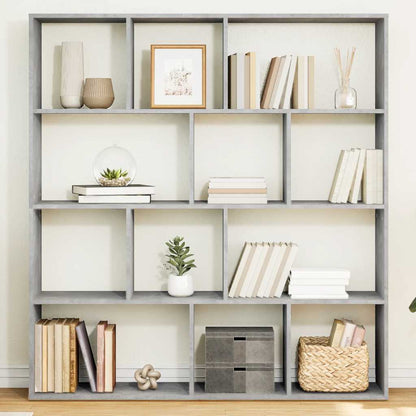 vidaXL Bücherregal Betongrau 132x29x141,5 cm Holzwerkstoff