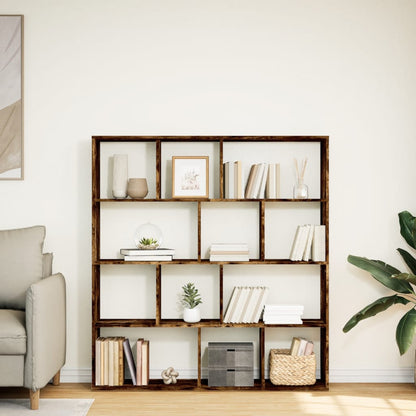 vidaXL Bücherregal Räuchereiche 132x29x141,5 cm Holzwerkstoff
