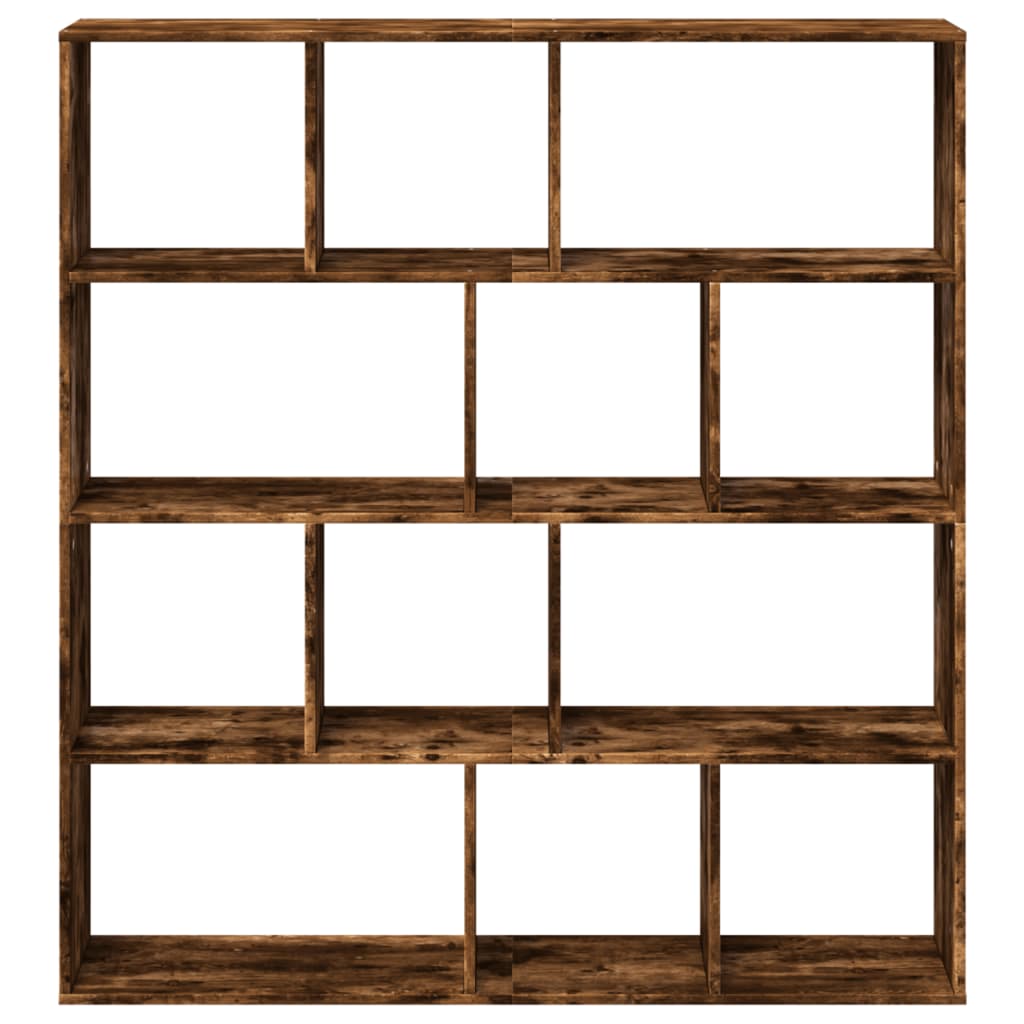 vidaXL Bücherregal Räuchereiche 132x29x141,5 cm Holzwerkstoff