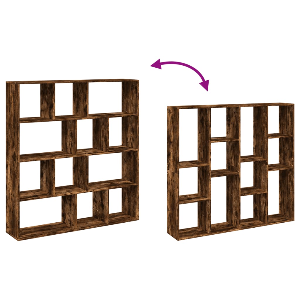 vidaXL Bücherregal Räuchereiche 132x29x141,5 cm Holzwerkstoff