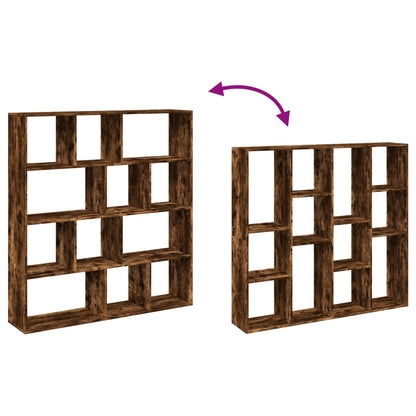 vidaXL Bücherregal Räuchereiche 132x29x141,5 cm Holzwerkstoff