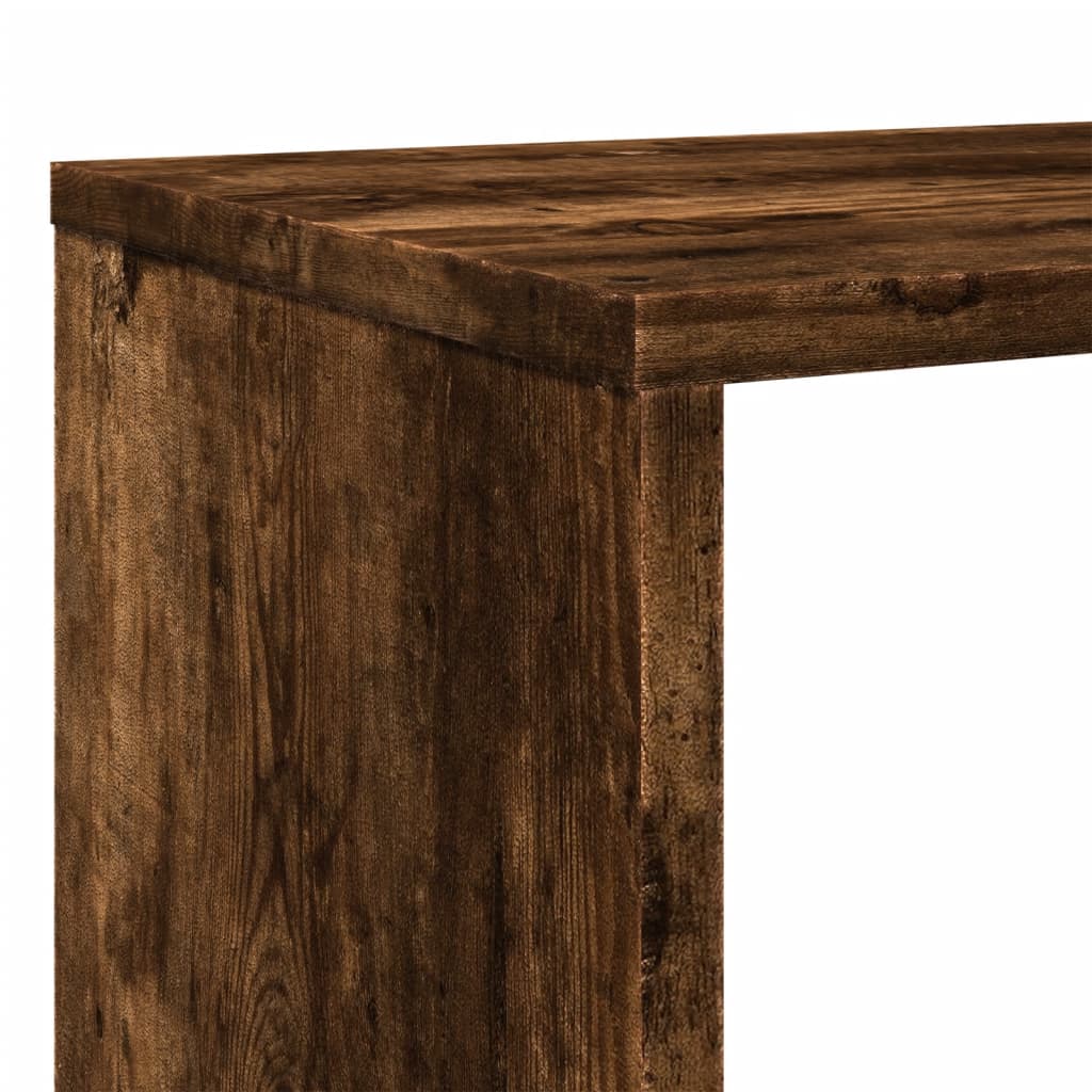 vidaXL Bücherregal Räuchereiche 132x29x141,5 cm Holzwerkstoff