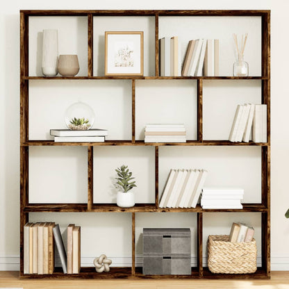 vidaXL Bücherregal Räuchereiche 132x29x141,5 cm Holzwerkstoff