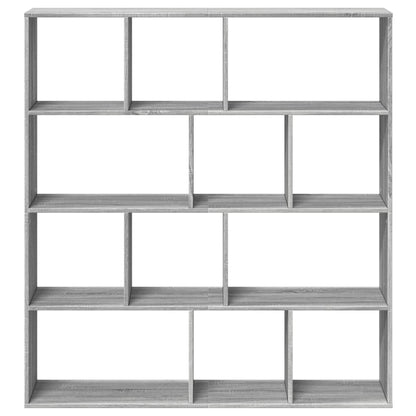 vidaXL Bücherregal Grau Sonoma 132x29x141,5 cm Holzwerkstoff