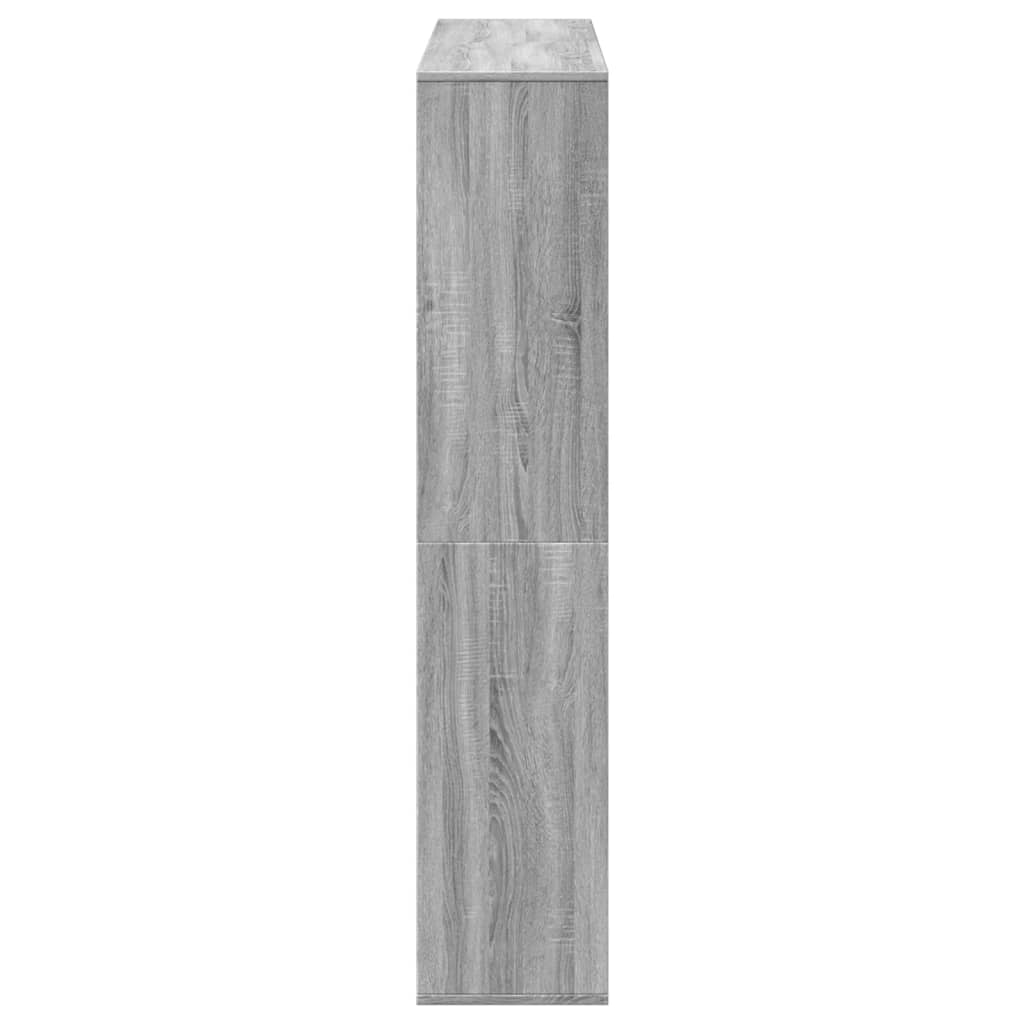 vidaXL Bücherregal Grau Sonoma 132x29x141,5 cm Holzwerkstoff