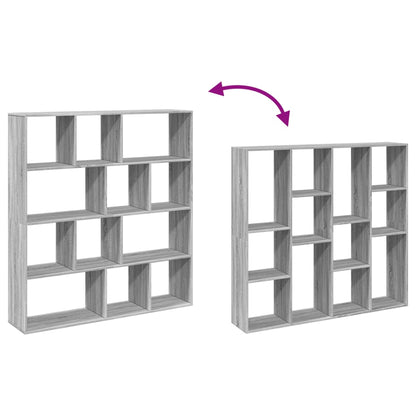vidaXL Bücherregal Grau Sonoma 132x29x141,5 cm Holzwerkstoff