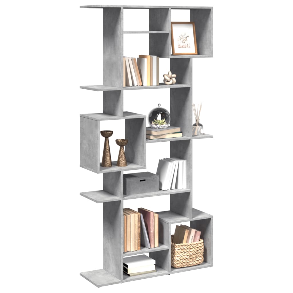 vidaXL Bücherregal Betongrau 92x29x188 cm Holzwerkstoff