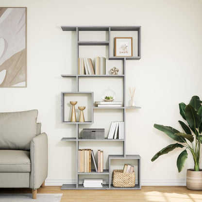 vidaXL Bibliothèque gris Sonoma 92x29x188 cm Bois d'ingénierie