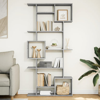 vidaXL Bibliothèque gris Sonoma 92x29x188 cm Bois d'ingénierie