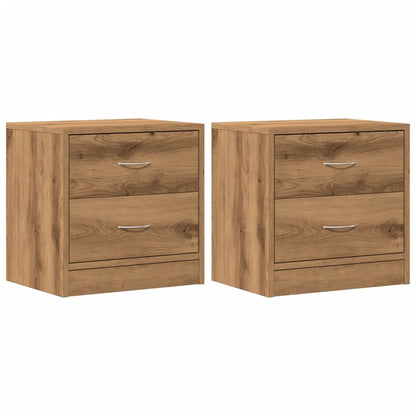 vidaXL Nachttische 2 Stk. Artisan-Eiche 40x30x40 cm Holzwerkstoff