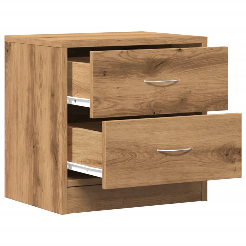 vidaXL Nachttische 2 Stk. Artisan-Eiche 40x30x40 cm Holzwerkstoff