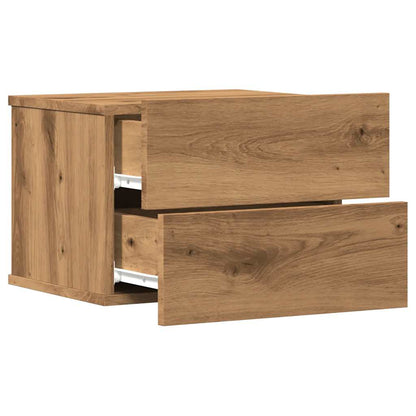 vidaXL Wand-Nachttisch Artisan-Eiche 40x32x30 cm