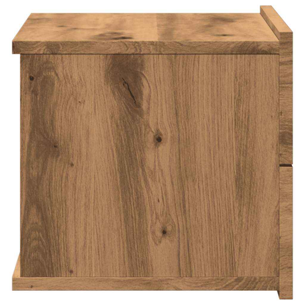 vidaXL Wand-Nachttisch Artisan-Eiche 40x32x30 cm