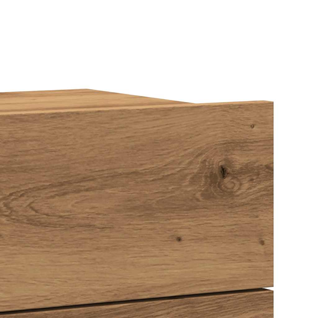vidaXL Wand-Nachttisch Artisan-Eiche 40x32x30 cm
