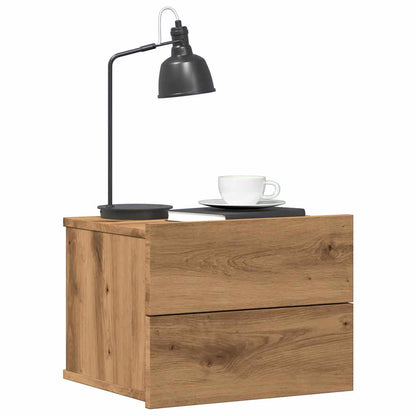 vidaXL Wand-Nachttisch Artisan-Eiche 40x32x30 cm