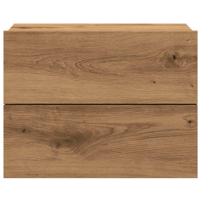 vidaXL Wand-Nachttische 2 Stk. Artisan-Eiche 40x32x30 cm