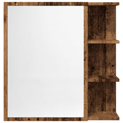 vidaXL Spiegelschrank Altholz-Optik 62,5x20,5x64 cm Holzwerkstoff