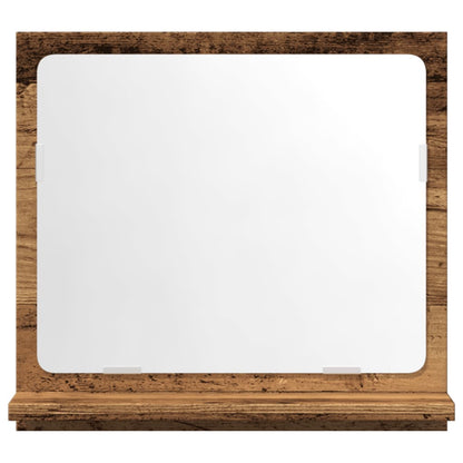 vidaXL Miroir de salle de bain avec étagère aspect bois de récupération 40x11x37 cm bois d'ingénierie