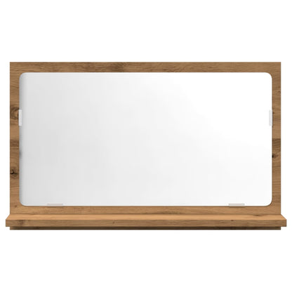 vidaXL Badspiegel mit Ablage Artisan-Eiche 60x11x37 cm Holzwerkstoff