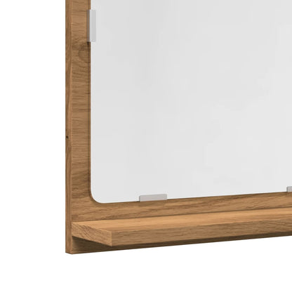 vidaXL Badspiegel mit Ablage Artisan-Eiche 60x11x37 cm Holzwerkstoff