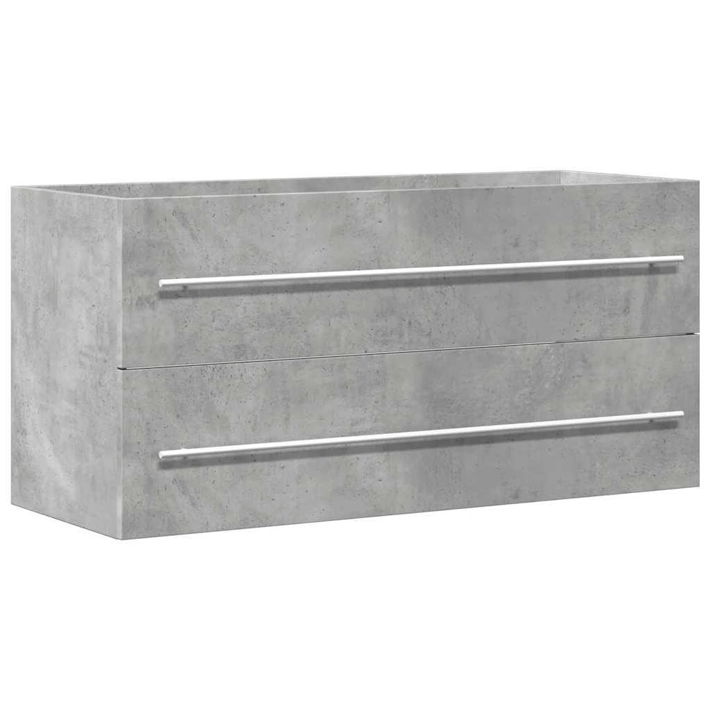 vidaXL Meuble sous-lavabo Gris béton 100x38,5x48 cm Bois d'ingénierie