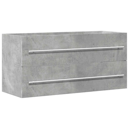 vidaXL Meuble sous-lavabo Gris béton 100x38,5x48 cm Bois d'ingénierie