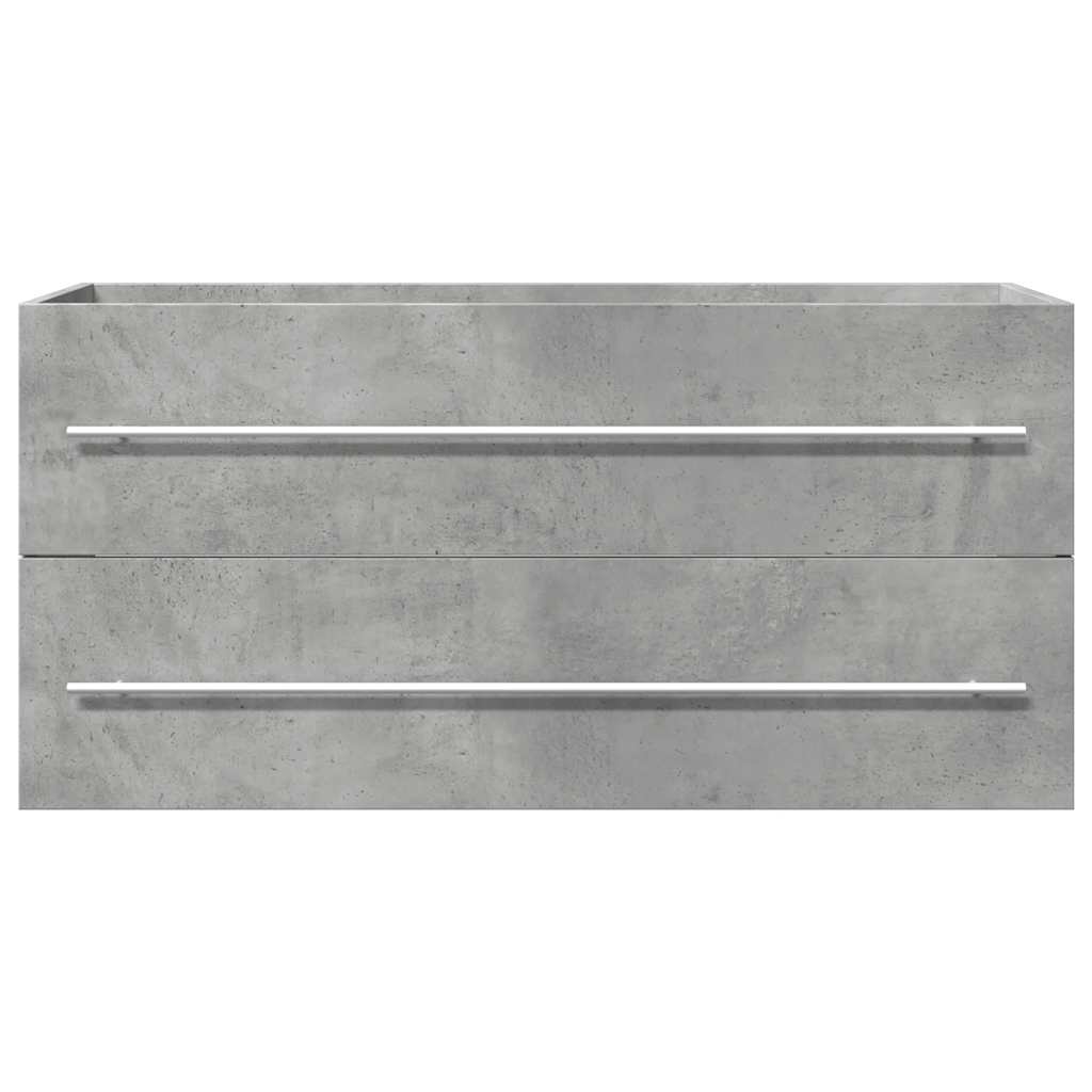 vidaXL Meuble sous-lavabo Gris béton 100x38,5x48 cm Bois d'ingénierie