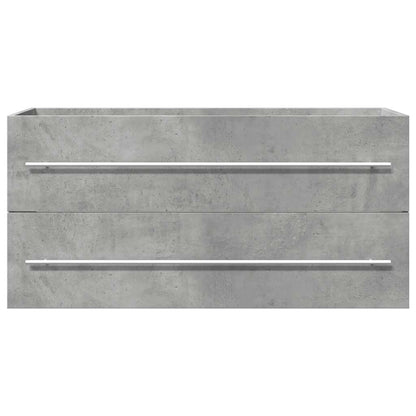 vidaXL Meuble sous-lavabo Gris béton 100x38,5x48 cm Bois d'ingénierie