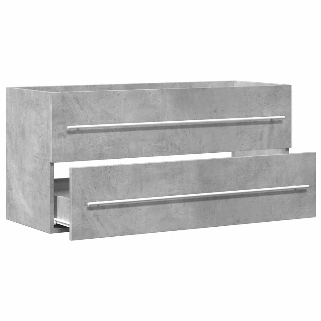 vidaXL Meuble sous-lavabo Gris béton 100x38,5x48 cm Bois d'ingénierie