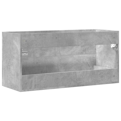 vidaXL Meuble sous-lavabo Gris béton 100x38,5x48 cm Bois d'ingénierie
