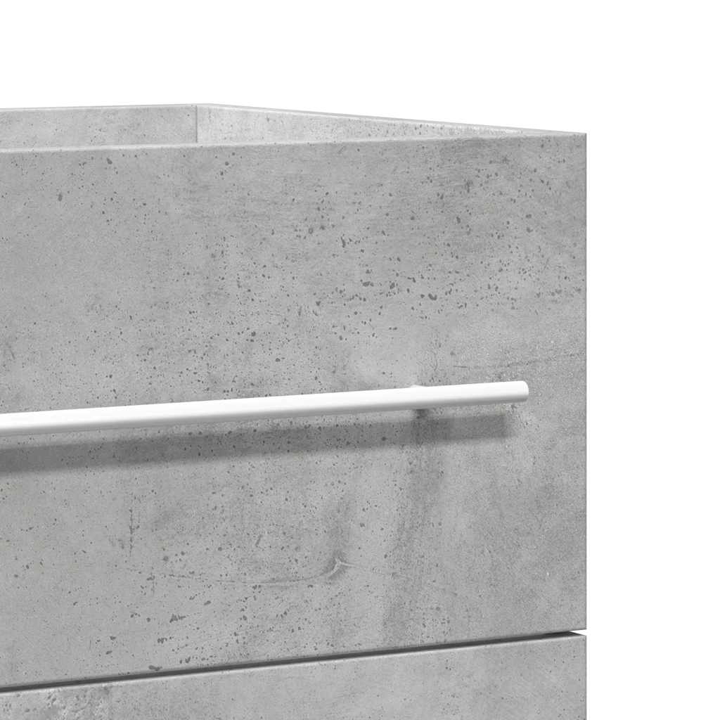 vidaXL Meuble sous-lavabo Gris béton 100x38,5x48 cm Bois d'ingénierie